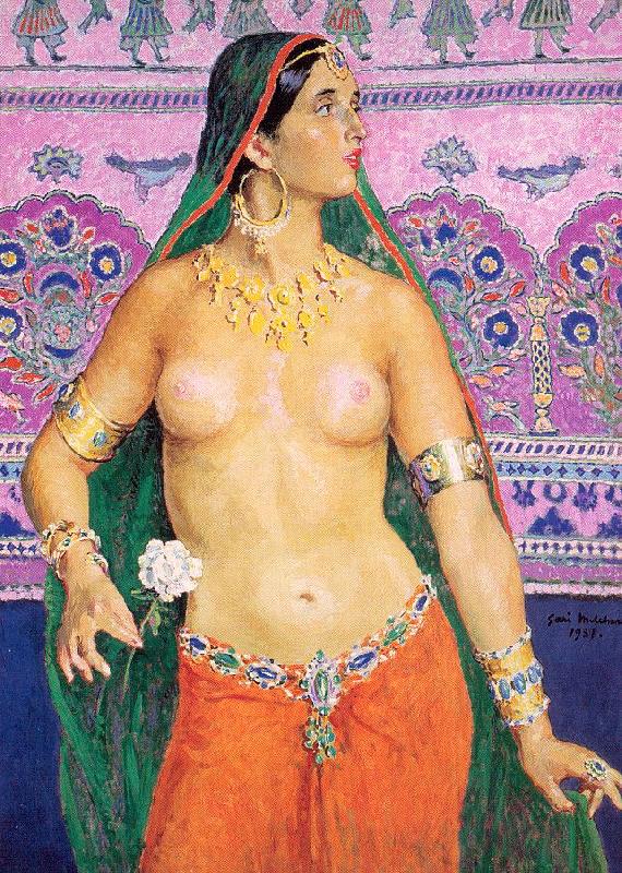 Melchers, Gari Julius Hindu Dancer France oil painting art
